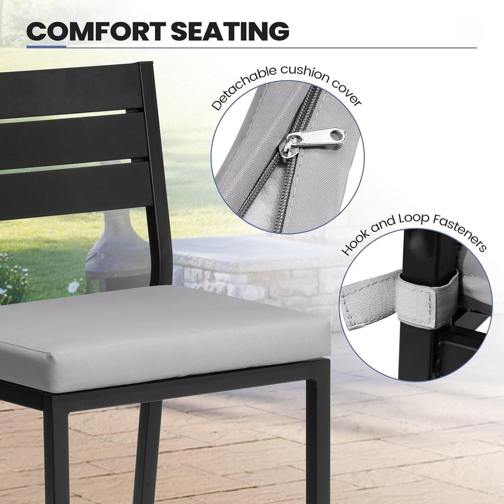 3‑Piece Outdoor Patio Bar Height Furniture Set