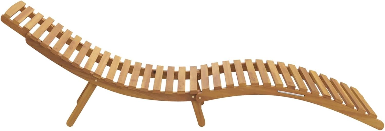 Foldable Solid‑Wood Outdoor Patio Sun Lounger
