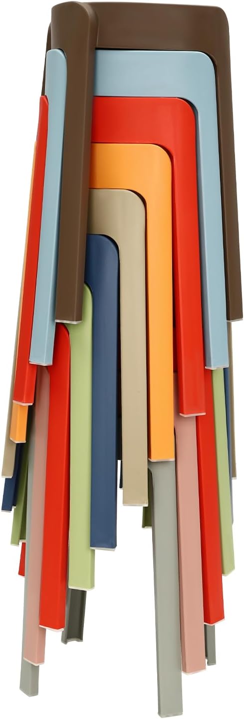 Portable Stackable Plastic Classroom Stools 10‑Pack