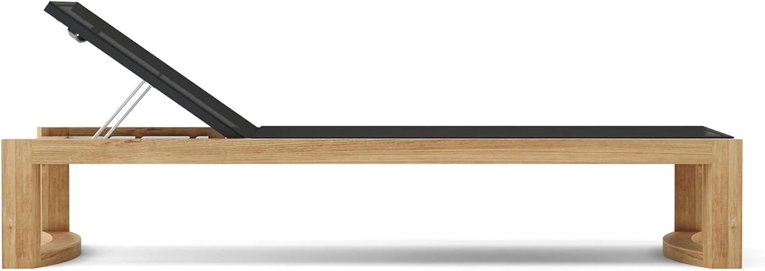 Adjustable Solid Teak Outdoor Patio Sun Lounger
