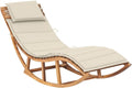 Solid‑Teak Cushioned Outdoor Rocking Sun Lounger