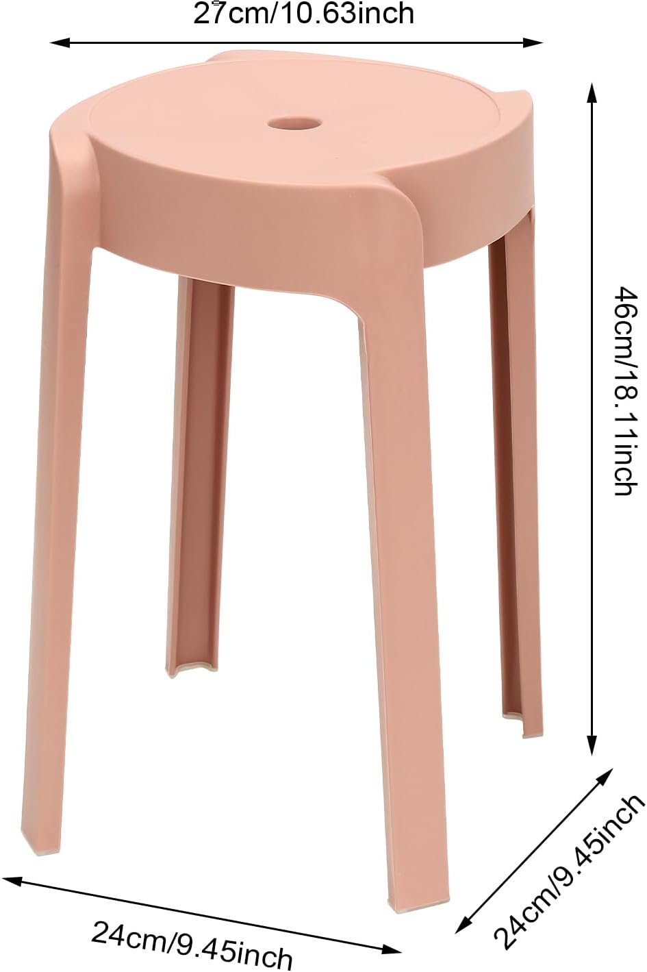 Portable Stackable Plastic Classroom Stools 10‑Pack