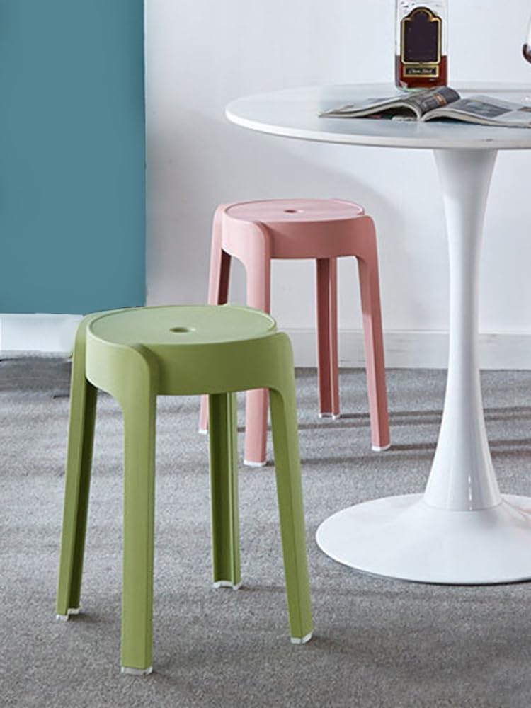 Stackable Heavy‑Duty Plastic Classroom Stools 6‑Pack