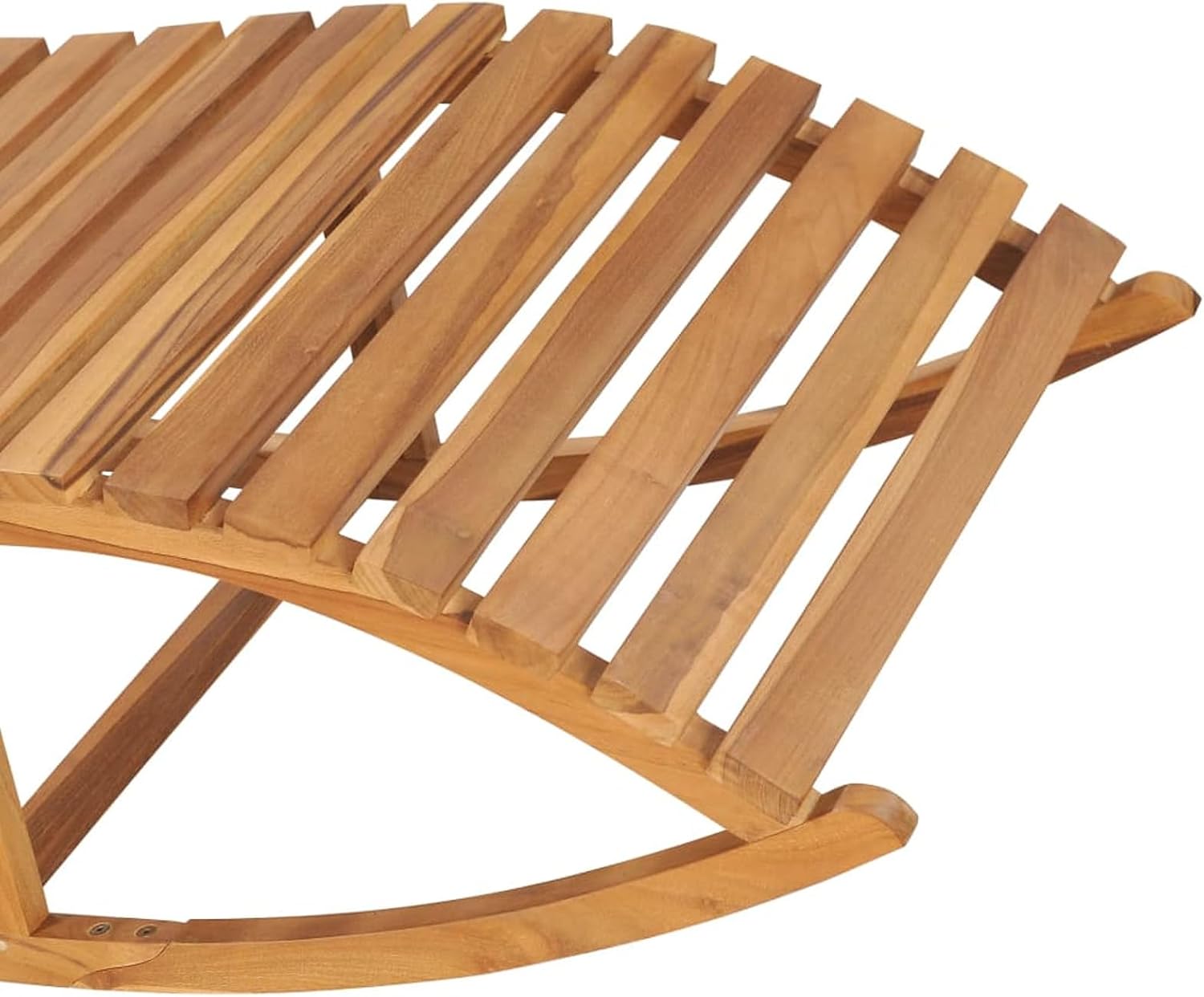 Solid‑Teak Cushioned Outdoor Rocking Sun Lounger
