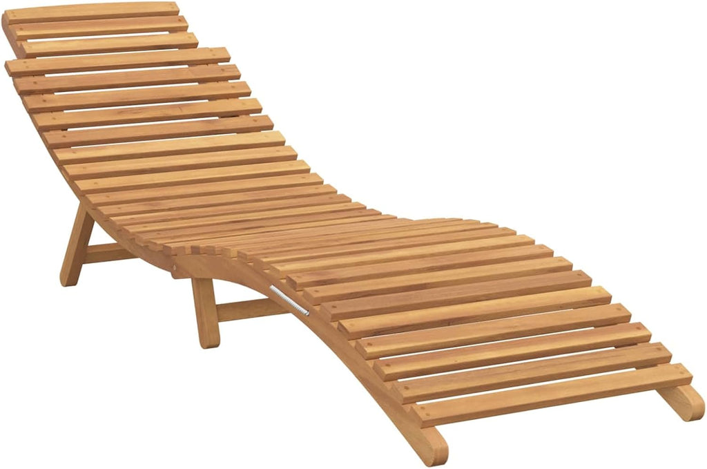 Foldable Solid‑Wood Outdoor Patio Sun Lounger