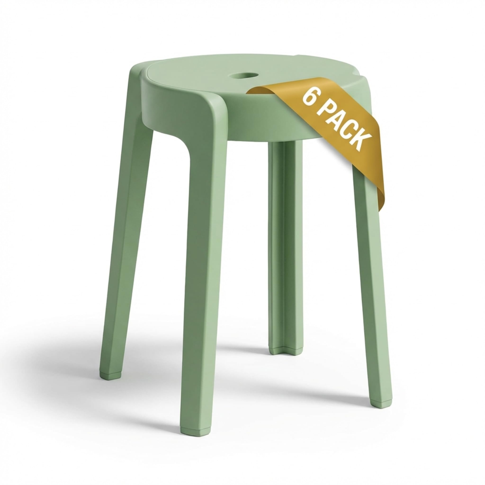 Heavy‑Duty Stackable Plastic Classroom Stools 6‑Pack