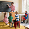 Stackable Nesting Plastic Classroom Stools 6‑Pack