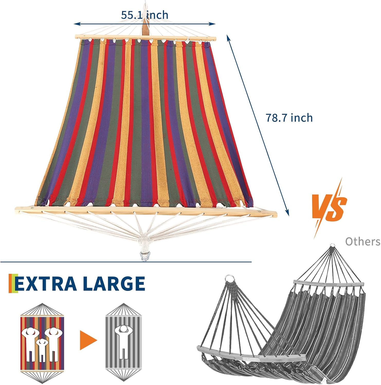 Heavy‑Duty Curved Wooden Hammock Stand