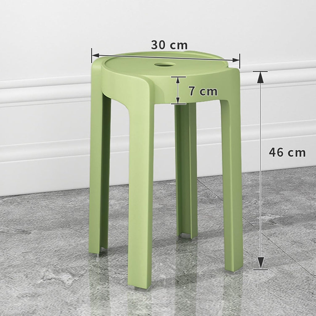 Stackable Heavy‑Duty Plastic Classroom Stools 6‑Pack