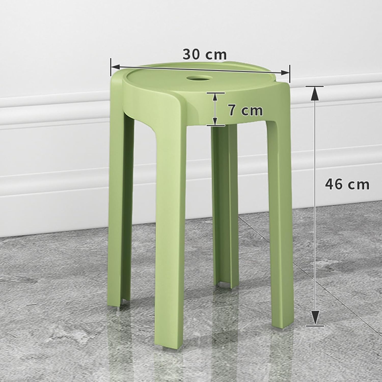 Stackable Heavy‑Duty Plastic Classroom Stools 6‑Pack