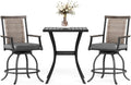 3‑Piece Outdoor Patio Bar Height Furniture Set