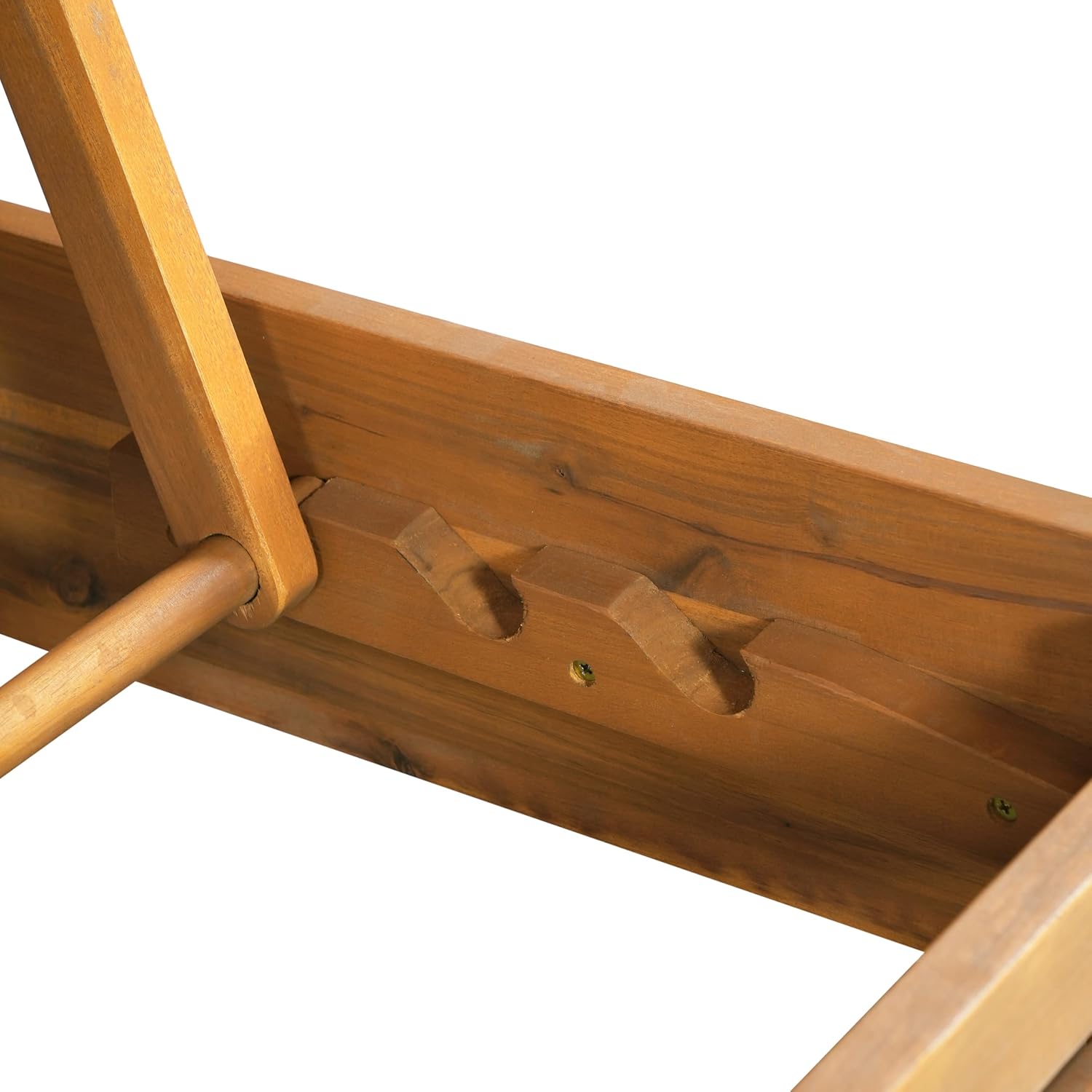 Adjustable Acacia‑Wood Patio Chaise Lounge Chair