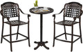 Cast‑Aluminum Round Patio Bar Height Set