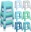 Colorful Stackable Plastic Classroom Stools 12‑Pack