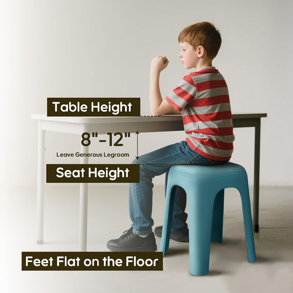 Stackable Nesting Plastic Classroom Stools 6‑Pack