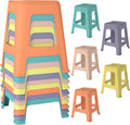 Colorful Stackable Plastic Classroom Stools 10‑Pack