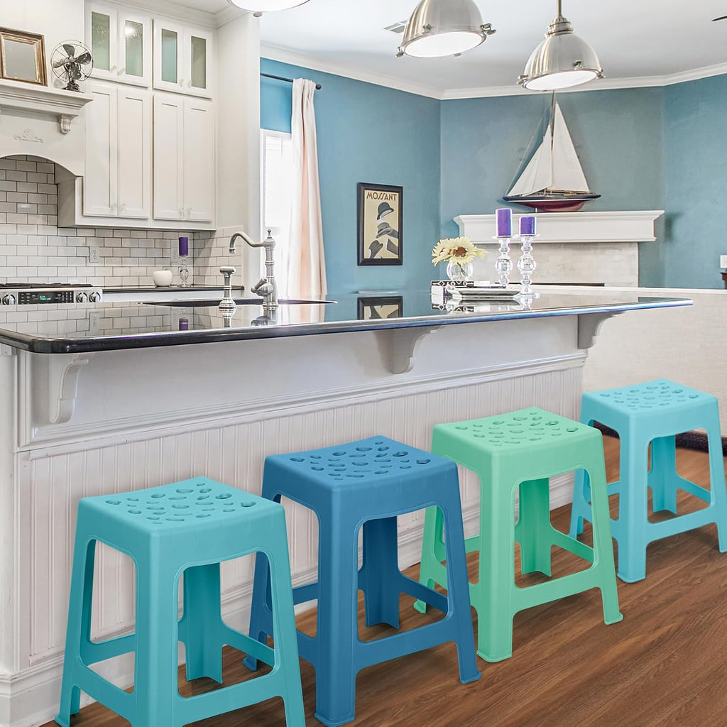 Colorful Stackable Plastic Classroom Stools 12‑Pack