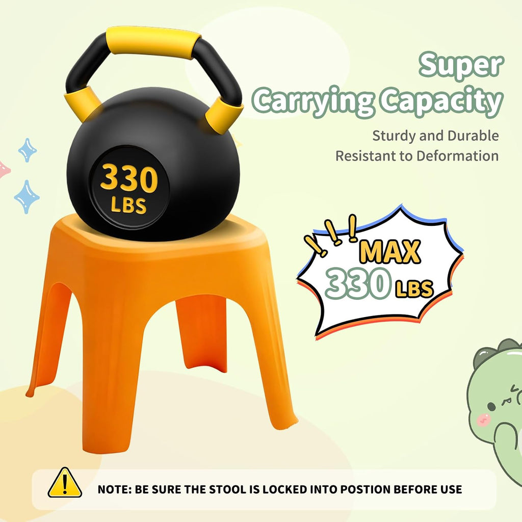 Colorful Stackable Plastic Classroom Stools 6‑Pack