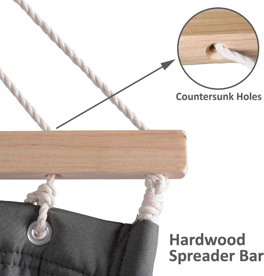 Double Hammock With Solid Wooden Stand