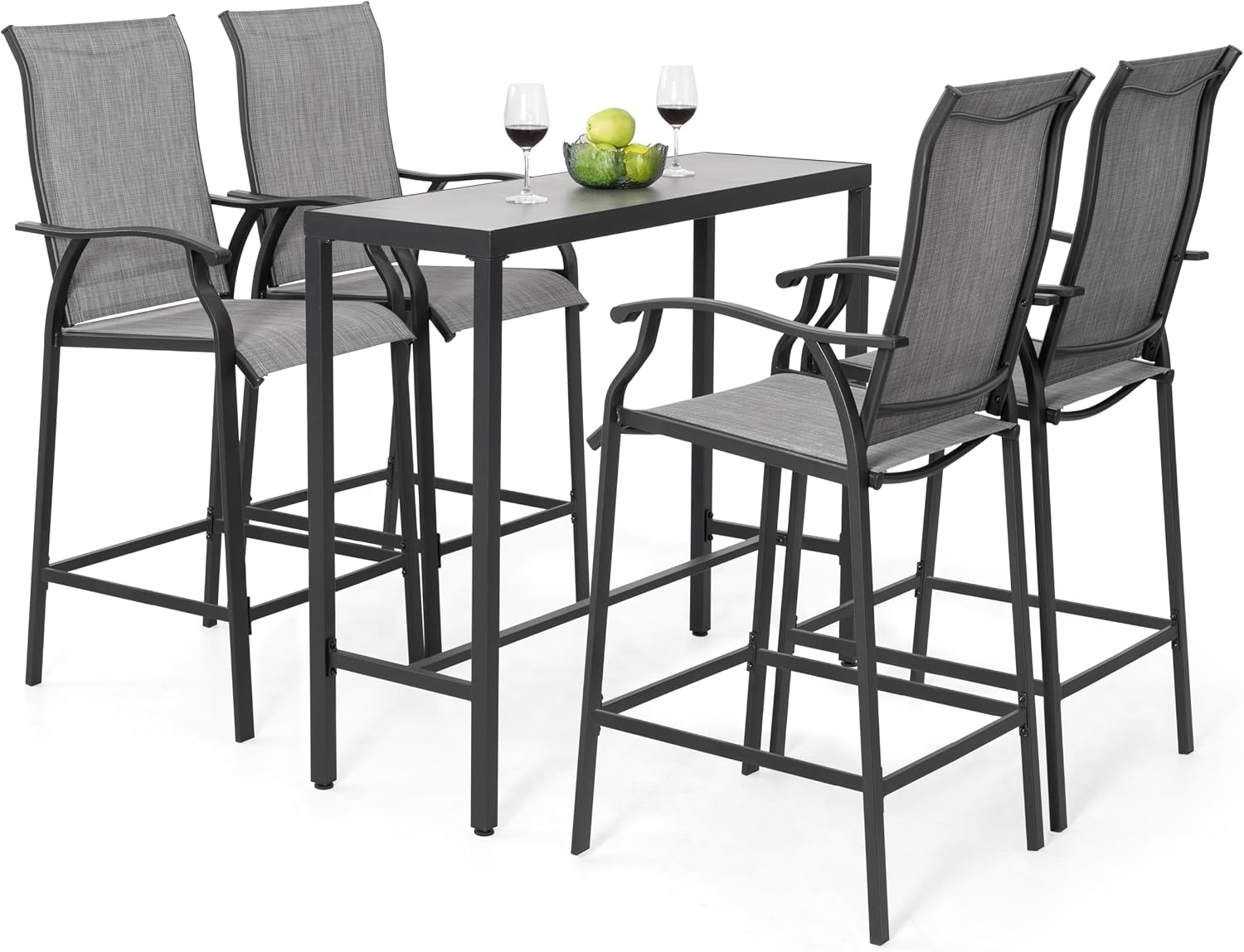 Outdoor Patio Bar Height Dining Furniture Set
