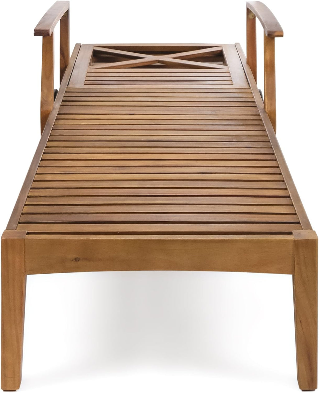 Wheeled Patio Poolside Chaise Lounge Chair