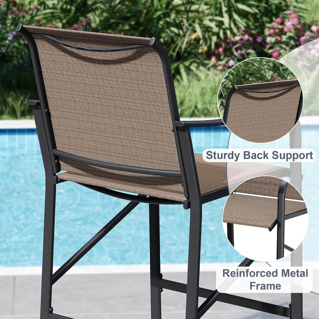 Round Patio Bar Height Outdoor Furniture Set