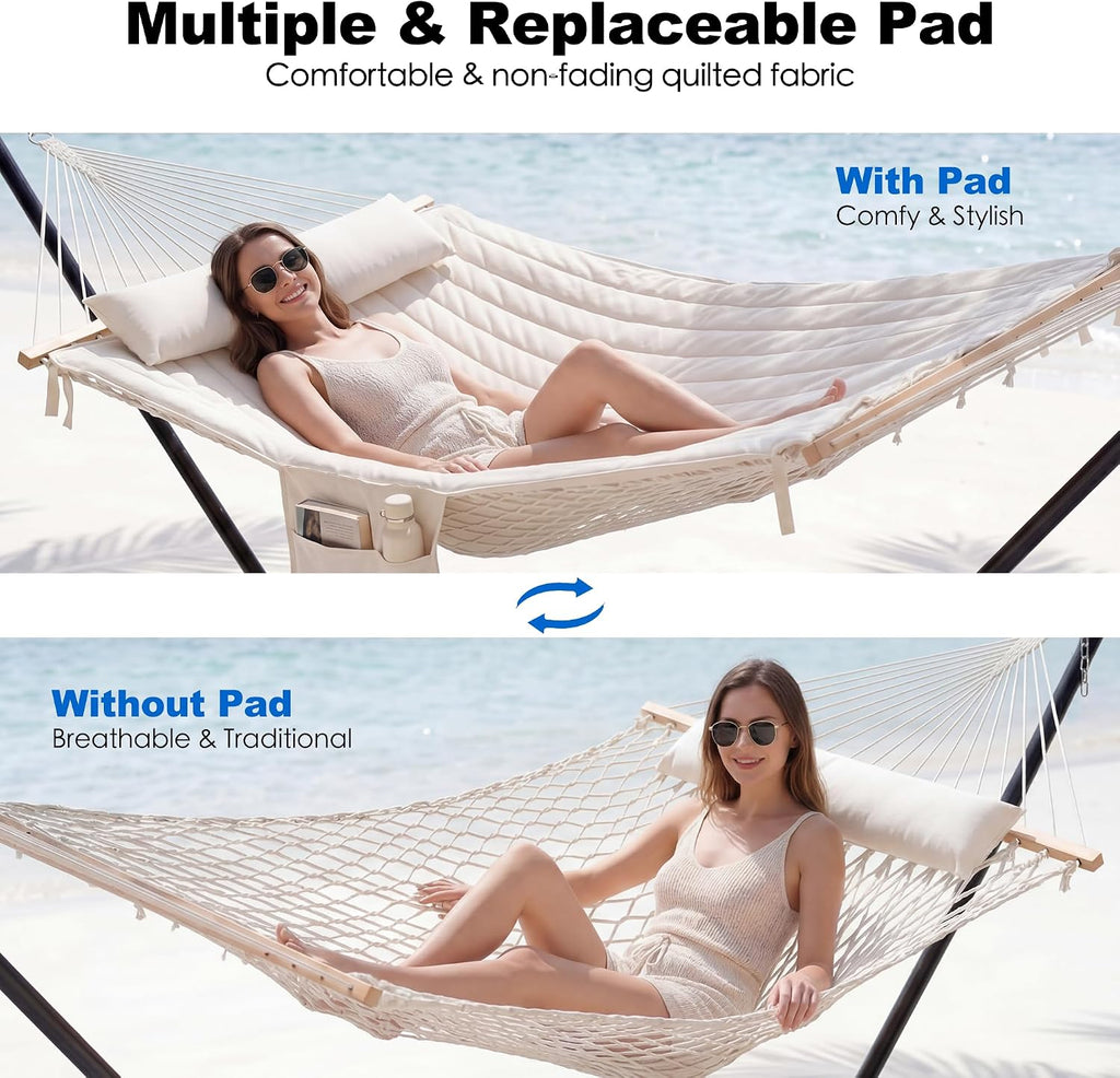 Two‑Person Outdoor Hammock With Stand