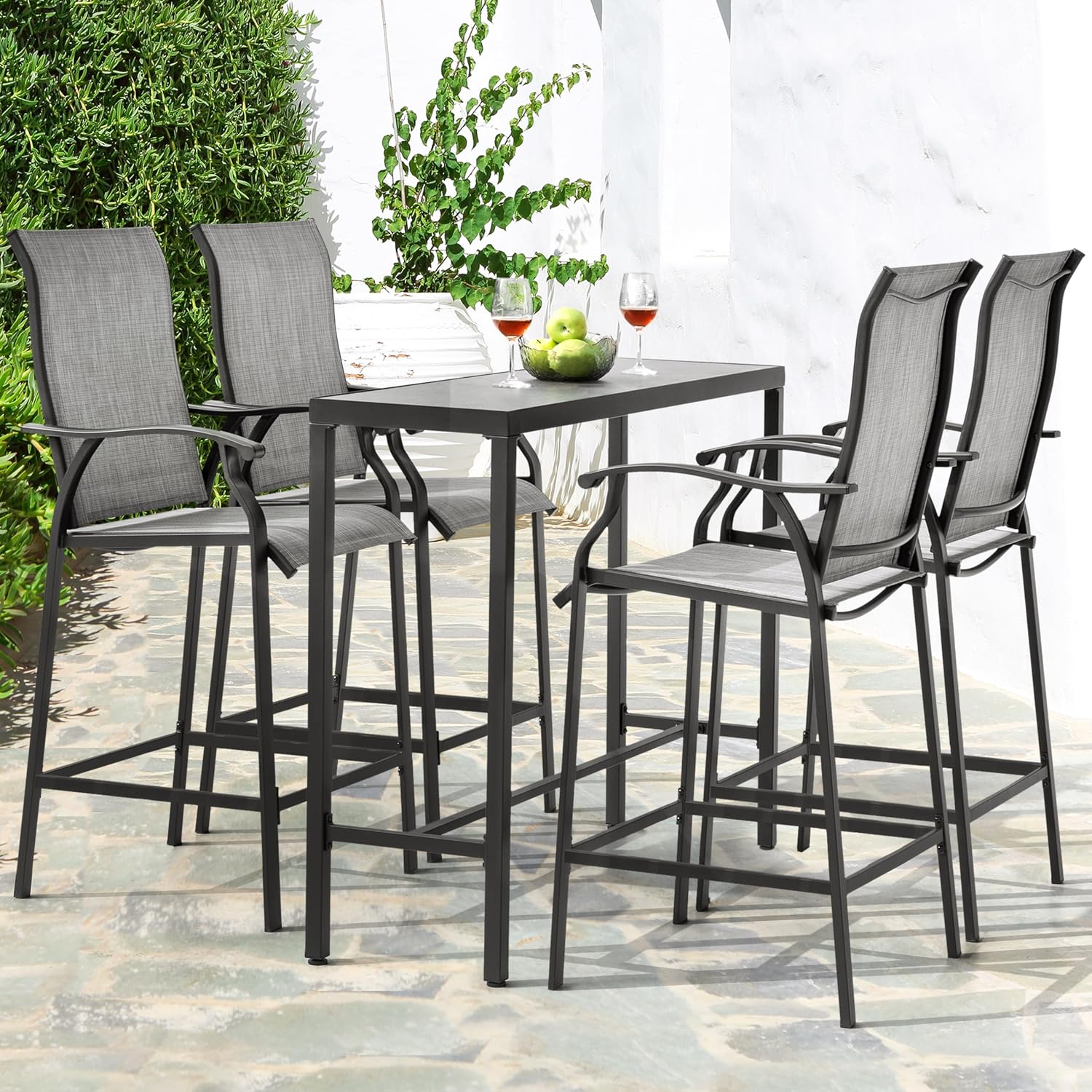 Outdoor Patio Bar Height Dining Furniture Set