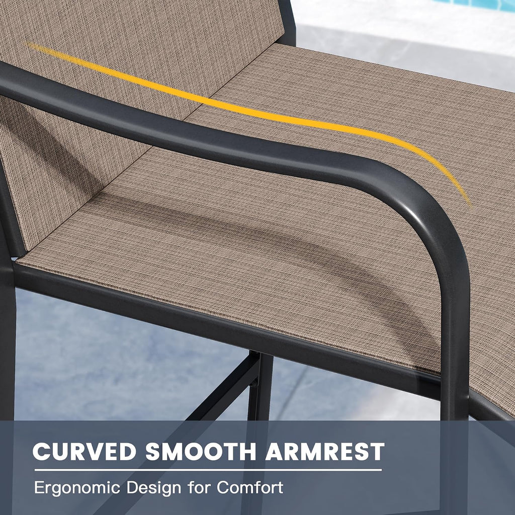 Round Patio Bar Height Outdoor Furniture Set