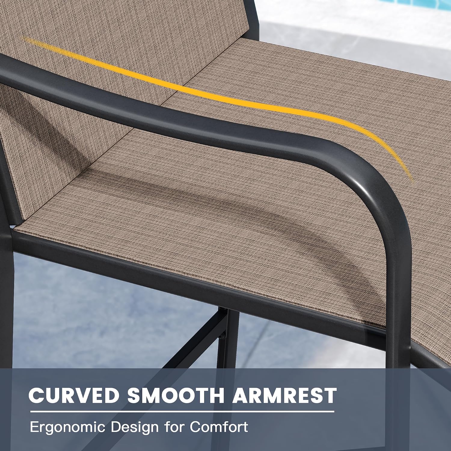 Round Patio Bar Height Outdoor Furniture Set