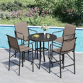 Round Patio Bar Height Outdoor Furniture Set